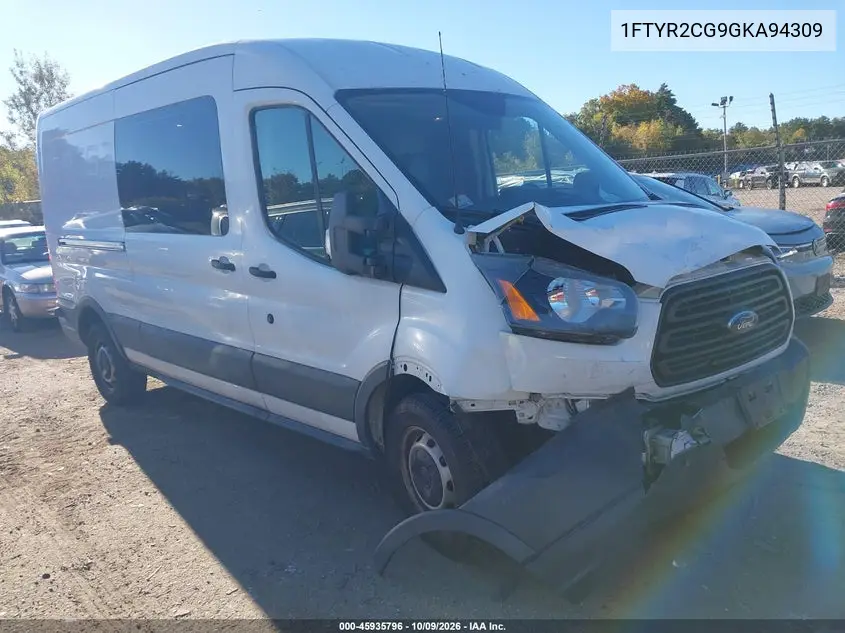 FORD TRANSIT 2016, VIN 1FTYR2CG9GKA94309