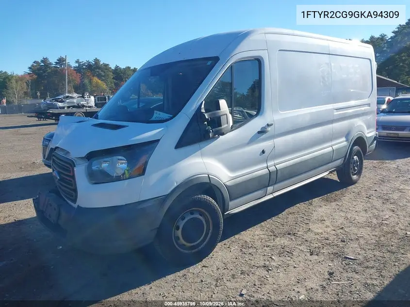 2016 FORD TRANSIT VIN 1FTYR2CG9GKA94309 — фото 2