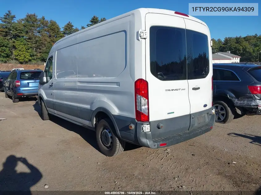 2016 FORD TRANSIT VIN 1FTYR2CG9GKA94309 — фото 3