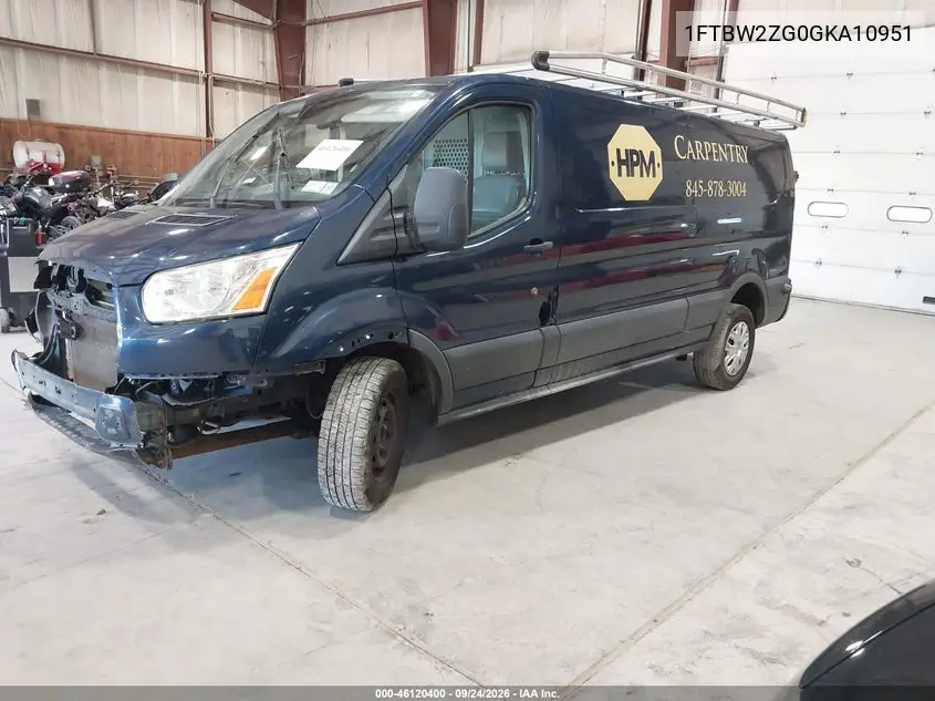 2016 FORD TRANSIT VIN 1FTBW2ZG0GKA10951 — фото 2