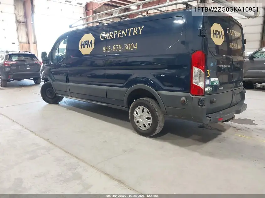 2016 FORD TRANSIT VIN 1FTBW2ZG0GKA10951 — фото 3
