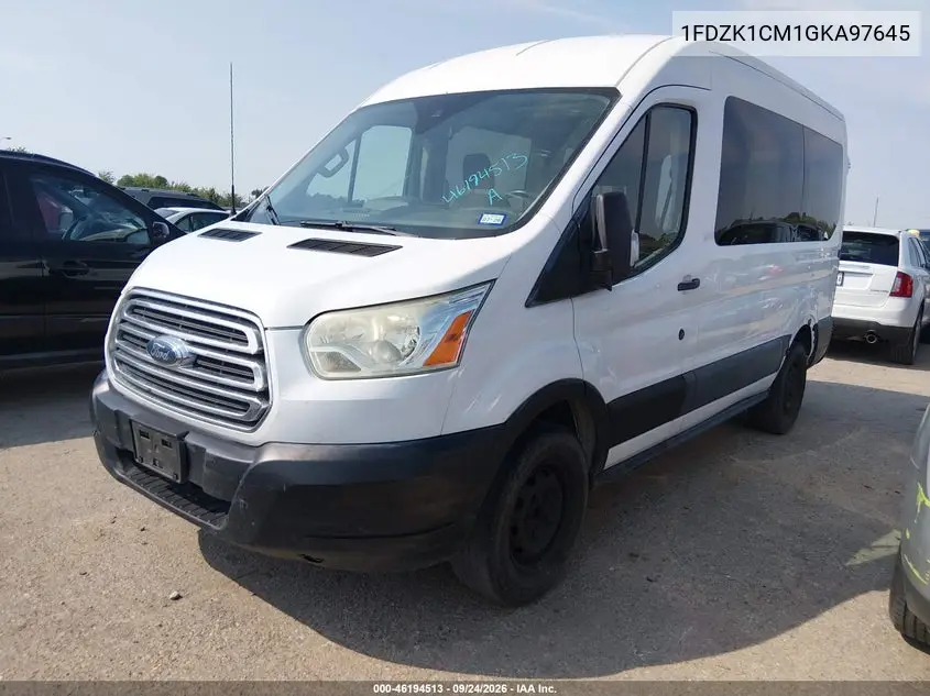 2016 FORD TRANSIT VIN 1FDZK1CM1GKA97645 — фото 2