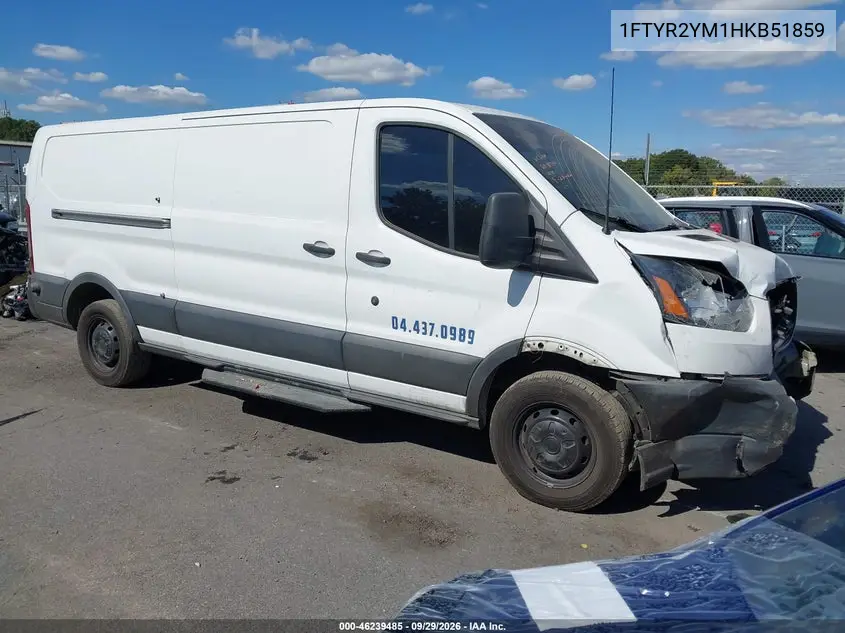 FORD TRANSIT 2017, VIN 1FTYR2YM1HKB51859