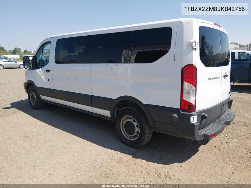 2018 FORD TRANSIT VIN 1FBZX2ZM8JKB42756 — фото 3