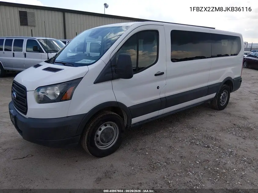 2018 FORD TRANSIT VIN 1FBZX2ZM8JKB36116 — фото 2