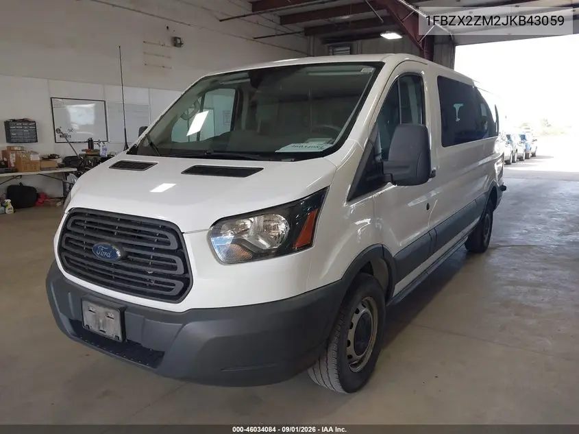 2018 FORD TRANSIT VIN 1FBZX2ZM2JKB43059 — фото 2