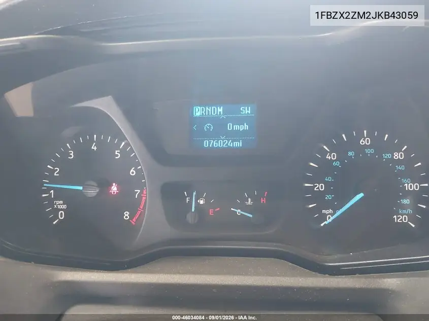 2018 FORD TRANSIT VIN 1FBZX2ZM2JKB43059 — фото 7