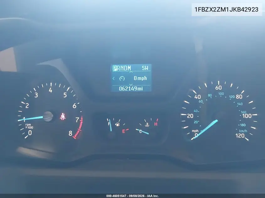 2018 FORD TRANSIT VIN 1FBZX2ZM1JKB42923 — фото 7