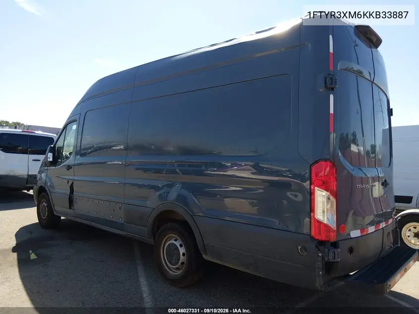 2019 FORD TRANSIT VIN 1FTYR3XM6KKB33887 — фото 3