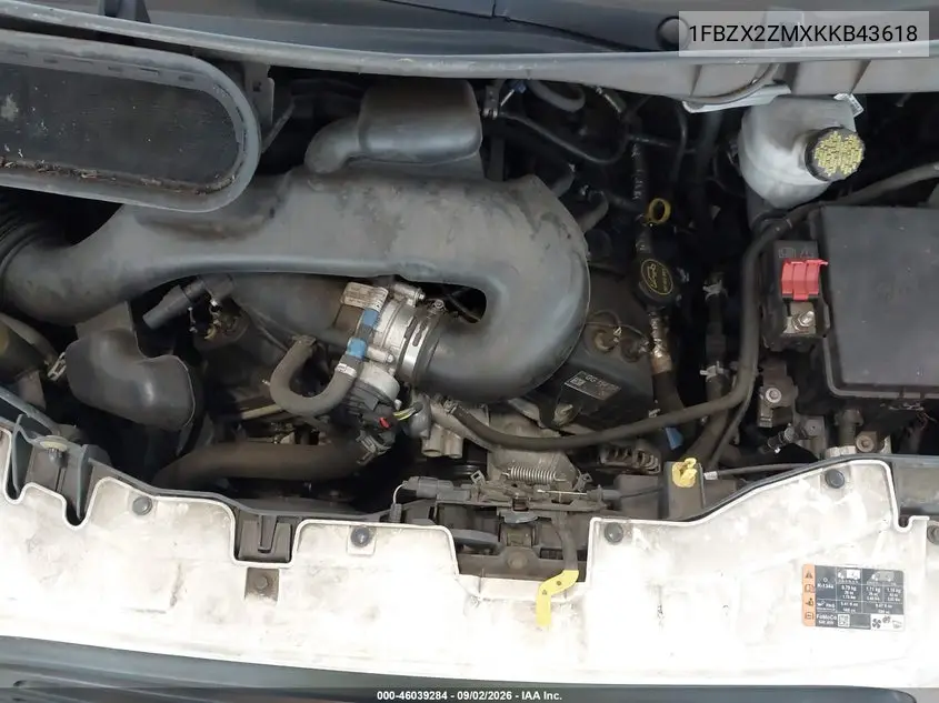 2019 FORD TRANSIT VIN 1FBZX2ZMXKKB43618 — фото 10