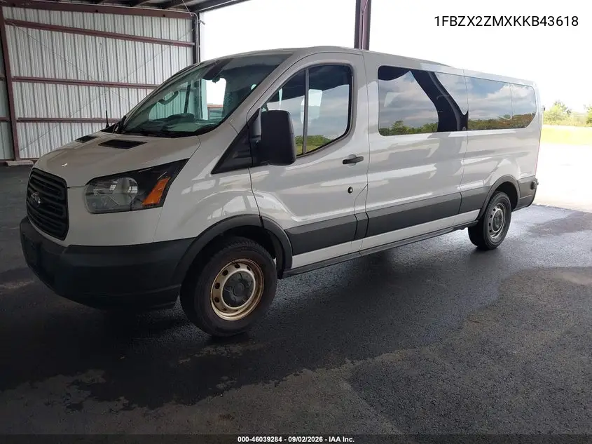 2019 FORD TRANSIT VIN 1FBZX2ZMXKKB43618 — фото 2