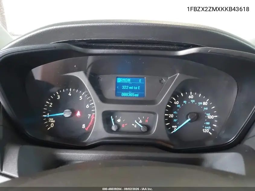 2019 FORD TRANSIT VIN 1FBZX2ZMXKKB43618 — фото 7