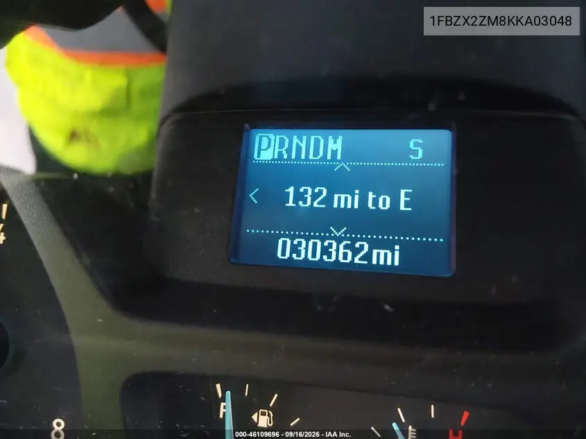2019 FORD TRANSIT VIN 1FBZX2ZM8KKA03048 — фото 17