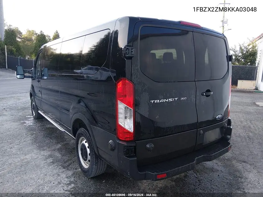 2019 FORD TRANSIT VIN 1FBZX2ZM8KKA03048 — фото 3