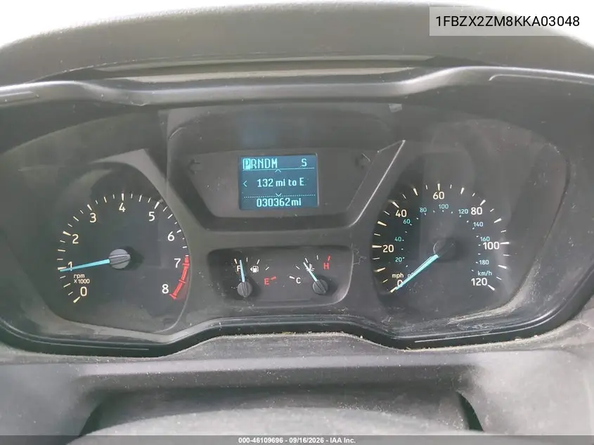 2019 FORD TRANSIT VIN 1FBZX2ZM8KKA03048 — фото 7