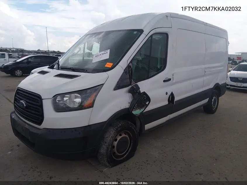 2019 FORD TRANSIT VIN 1FTYR2CM7KKA02032 — фото 2