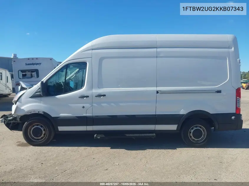 2019 FORD TRANSIT VIN 1FTBW2UG2KKB07343 — фото 14