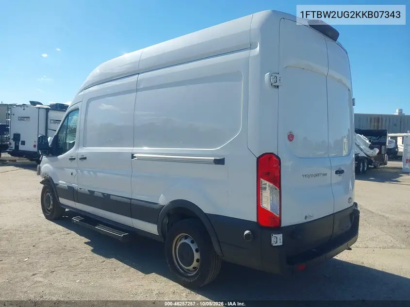 2019 FORD TRANSIT VIN 1FTBW2UG2KKB07343 — фото 3