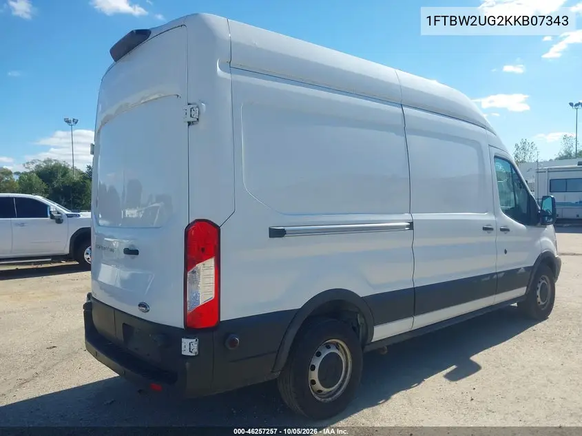 2019 FORD TRANSIT VIN 1FTBW2UG2KKB07343 — фото 4