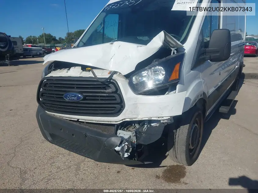 2019 FORD TRANSIT VIN 1FTBW2UG2KKB07343 — фото 6