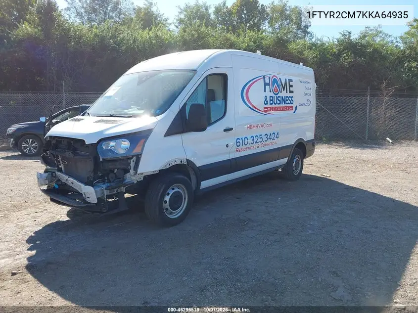2019 FORD TRANSIT VIN 1FTYR2CM7KKA64935 — фото 2