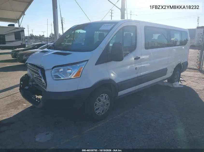 2019 FORD TRANSIT VIN 1FBZX2YM8KKA18232 — фото 2