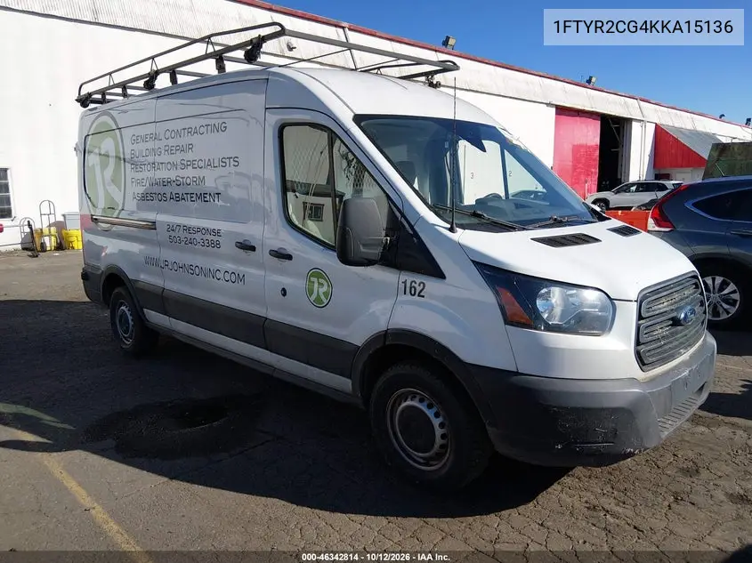 FORD TRANSIT 2019, VIN 1FTYR2CG4KKA15136