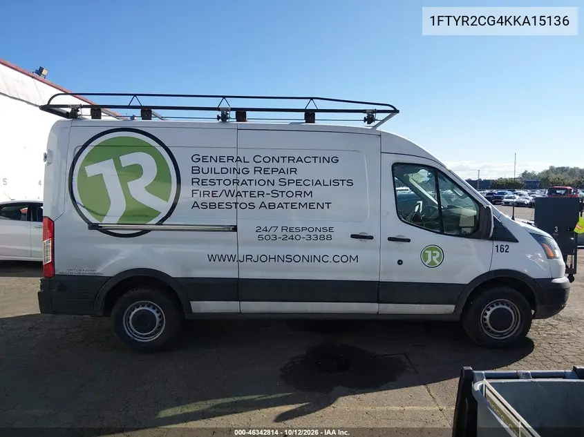 2019 FORD TRANSIT VIN 1FTYR2CG4KKA15136 — фото 13