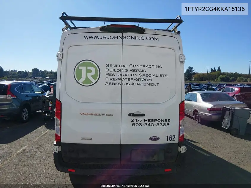2019 FORD TRANSIT VIN 1FTYR2CG4KKA15136 — фото 16