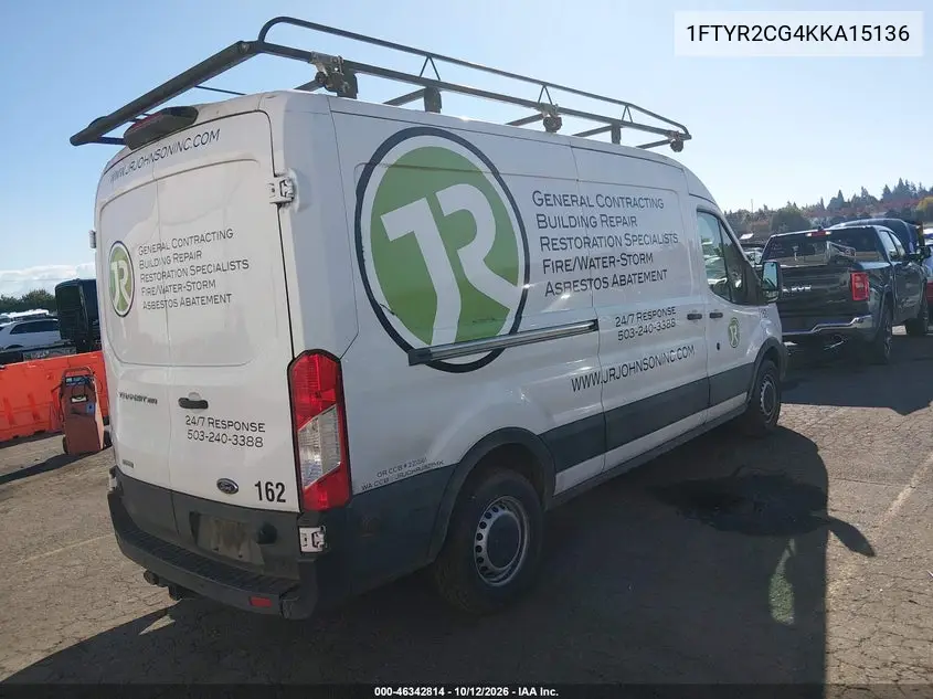 2019 FORD TRANSIT VIN 1FTYR2CG4KKA15136 — фото 4