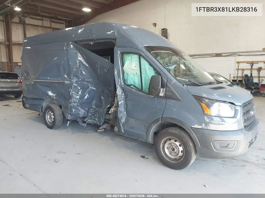 FORD TRANSIT 2020, VIN 1FTBR3X81LKB28316