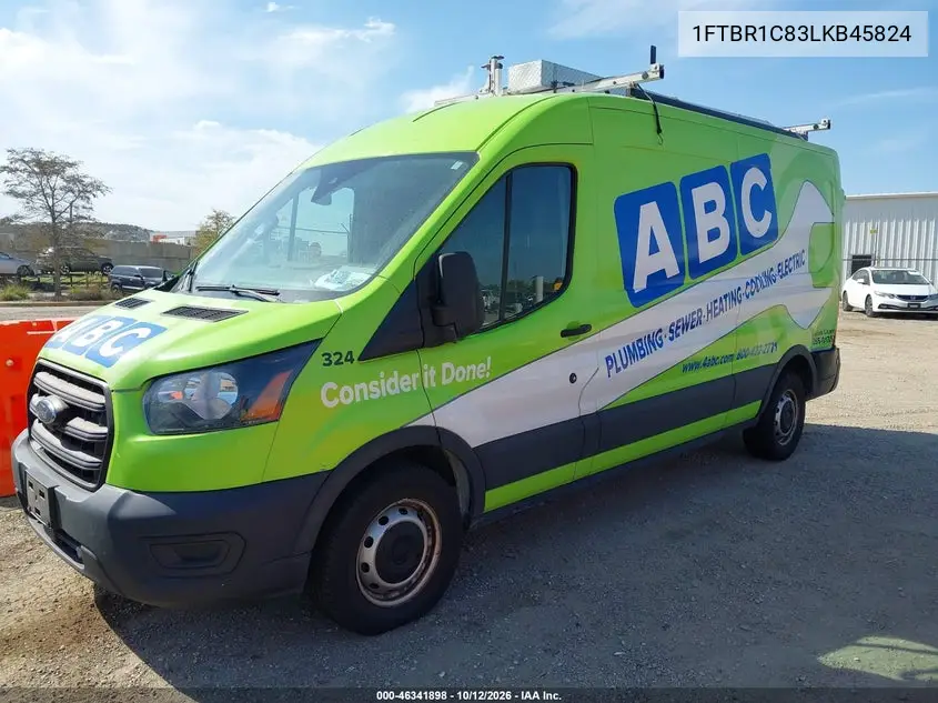 2020 FORD TRANSIT VIN 1FTBR1C83LKB45824 — фото 2