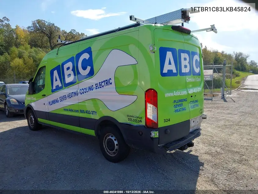 2020 FORD TRANSIT VIN 1FTBR1C83LKB45824 — фото 3