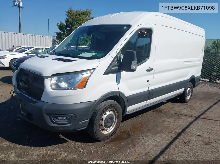 2020 FORD TRANSIT VIN 1FTBW9C8XLKB71098 — фото 2