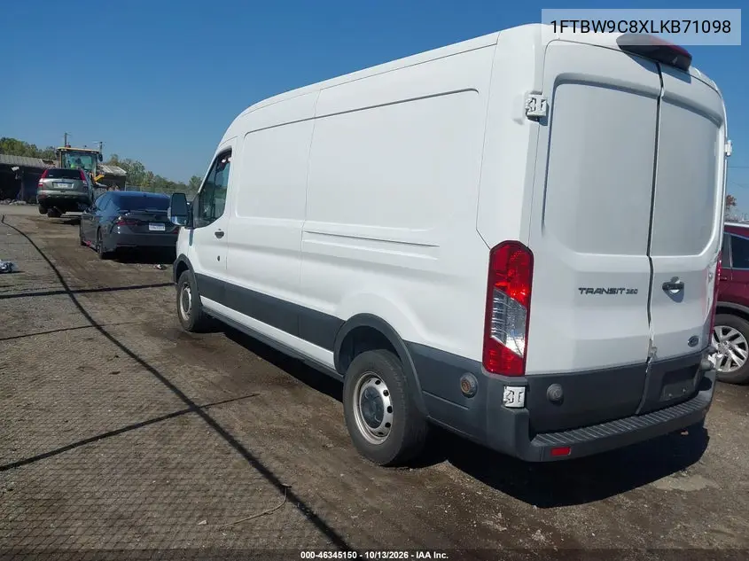 2020 FORD TRANSIT VIN 1FTBW9C8XLKB71098 — фото 3
