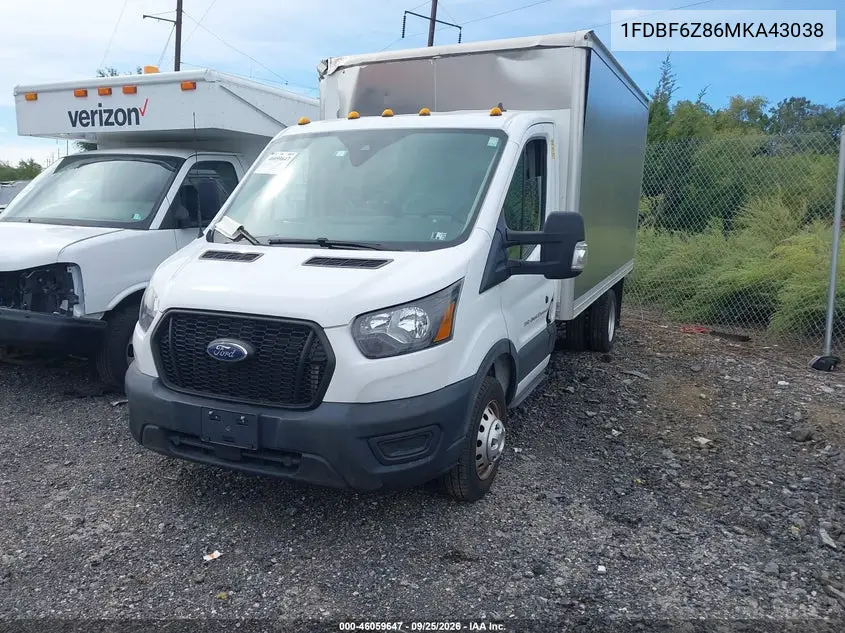 2021 FORD TRANSIT VIN 1FDBF6Z86MKA43038 — фото 2
