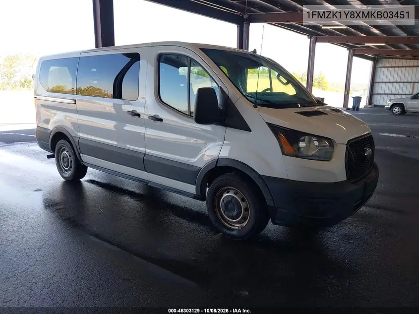 FORD TRANSIT 2021, VIN 1FMZK1Y8XMKB03451