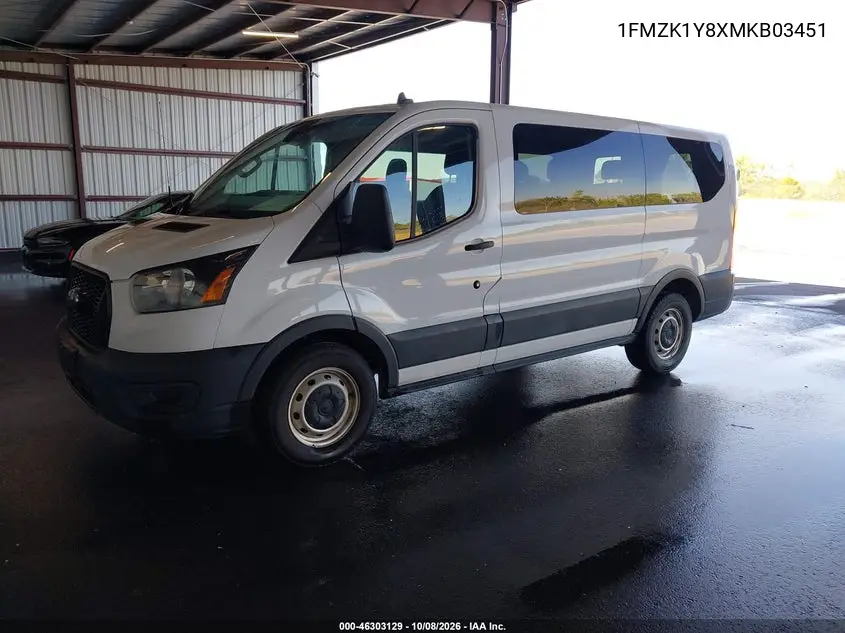 2021 FORD TRANSIT VIN 1FMZK1Y8XMKB03451 — фото 2