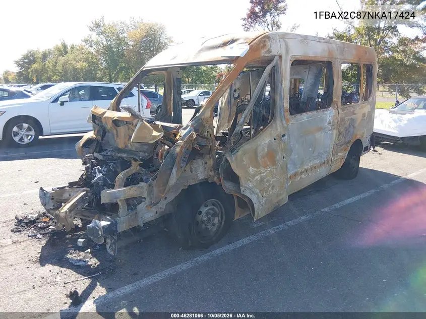 2022 FORD TRANSIT VIN 1FBAX2C87NKA17424 — фото 2