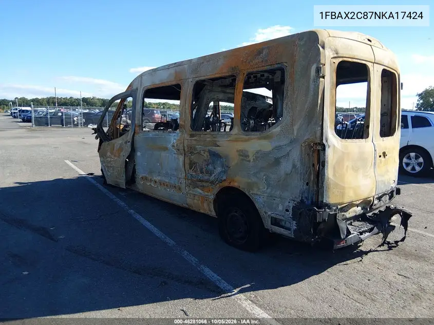 2022 FORD TRANSIT VIN 1FBAX2C87NKA17424 — фото 3