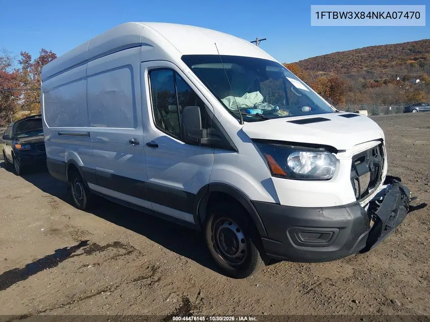 FORD TRANSIT 2022, VIN 1FTBW3X84NKA07470