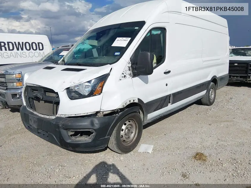 2023 FORD TRANSIT VIN 1FTBR3X81PKB45008 — фото 2