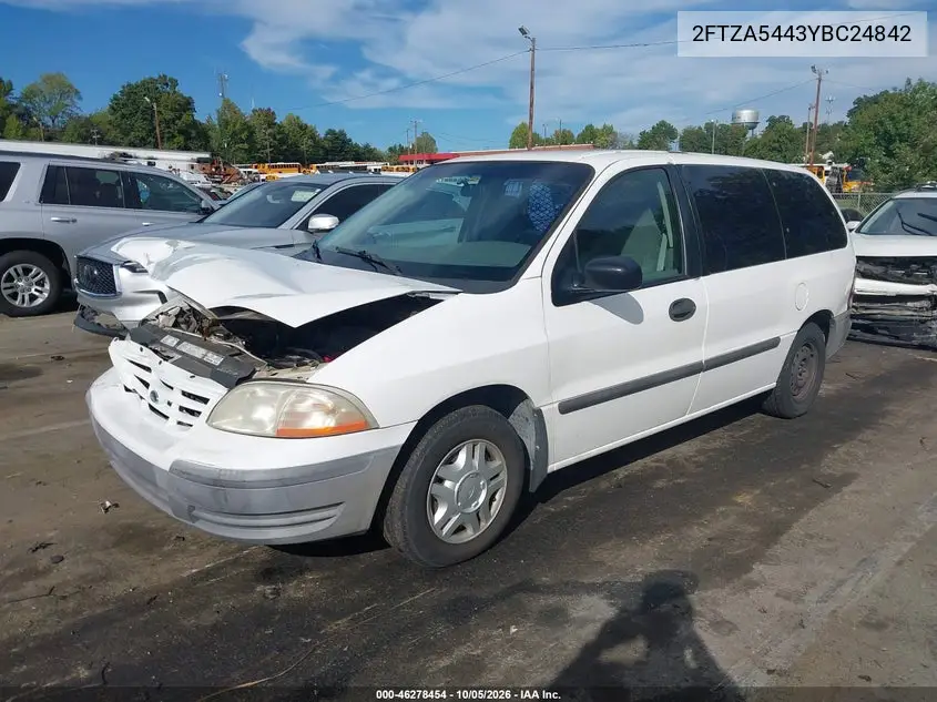 2000 FORD WINDSTAR VIN 2FTZA5443YBC24842 — фото 2
