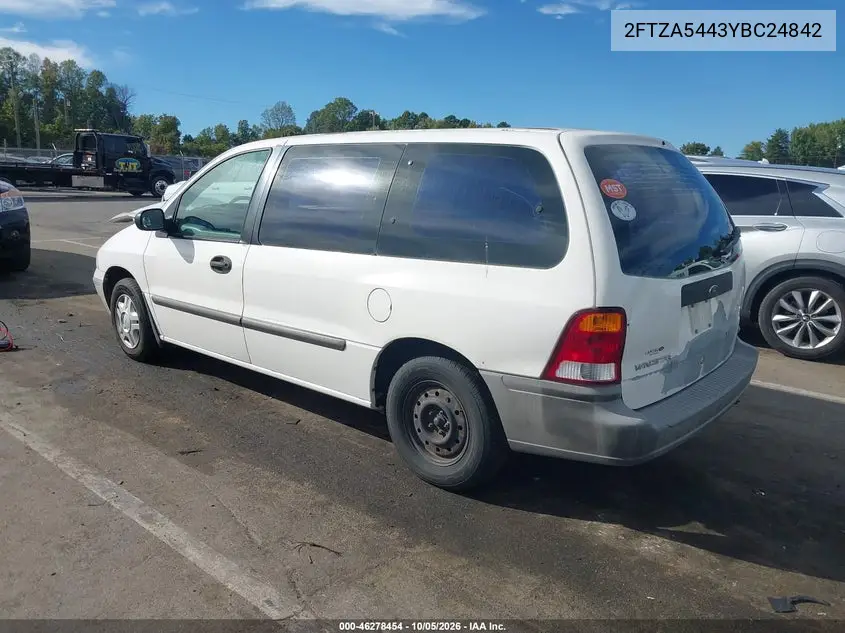 2000 FORD WINDSTAR VIN 2FTZA5443YBC24842 — фото 3