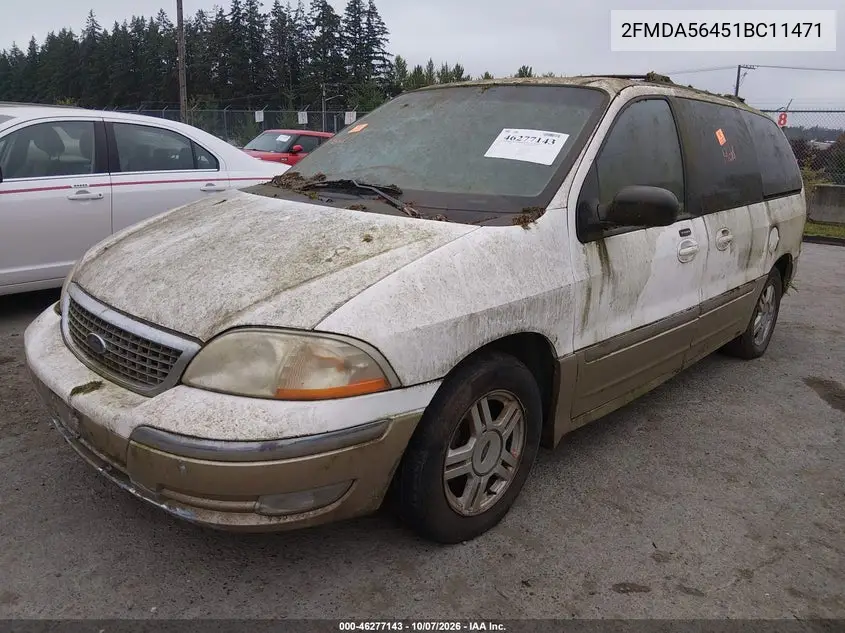 2001 FORD WINDSTAR VIN 2FMDA56451BC11471 — фото 2