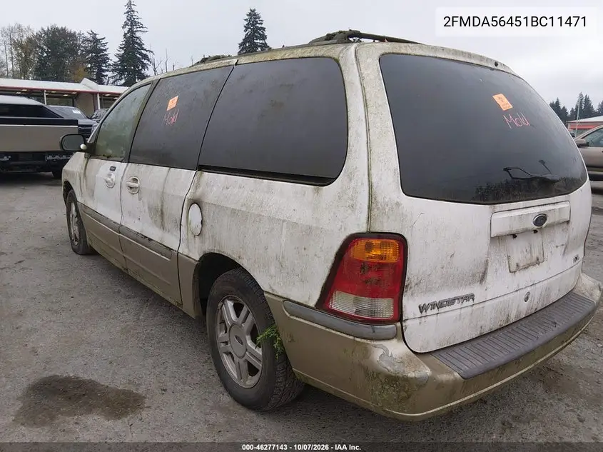 2001 FORD WINDSTAR VIN 2FMDA56451BC11471 — фото 3