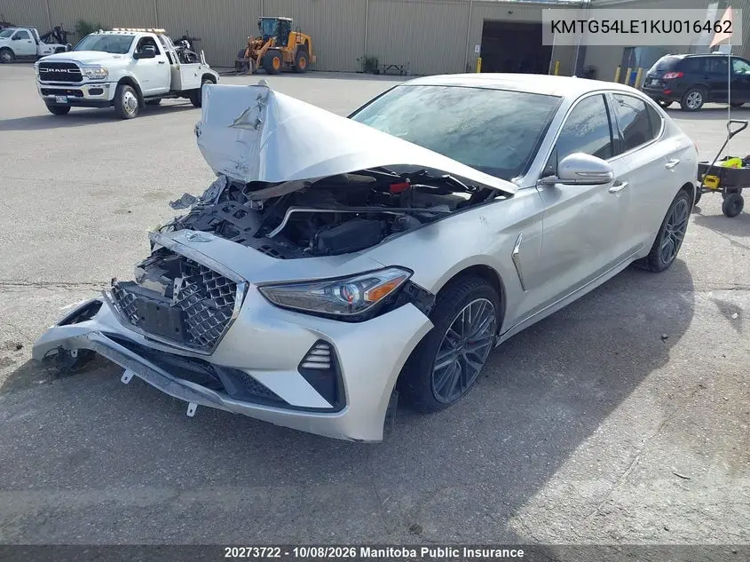 2019 GENESIS G70 VIN KMTG54LE1KU016462 — фото 2