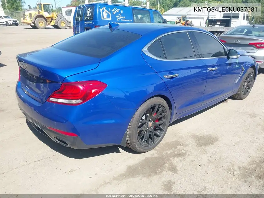 2019 GENESIS G70 VIN KMTG34LE0KU037681 — фото 4