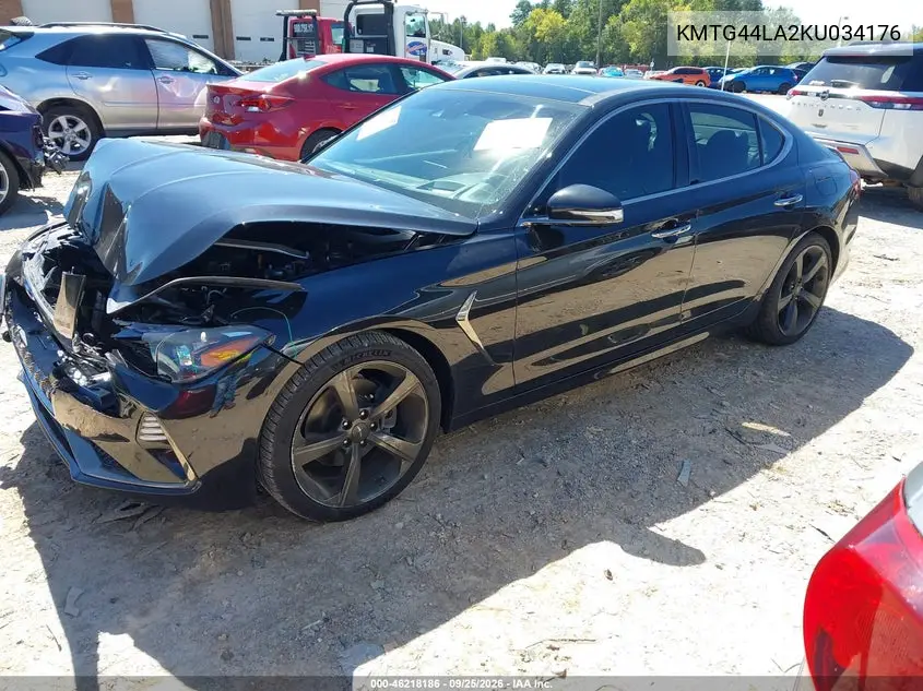 2019 GENESIS G70 VIN KMTG44LA2KU034176 — фото 2