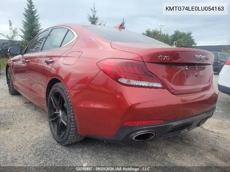 2020 GENESIS G70 VIN KMTG74LE0LU054163 — фото 3